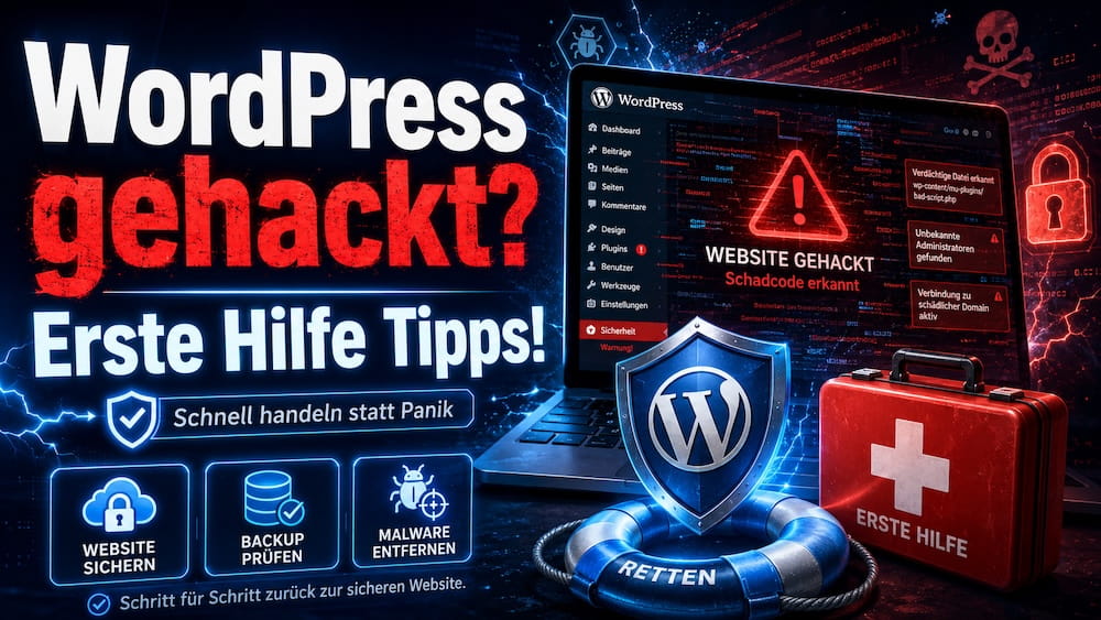 WordPress gehackt Titelbild