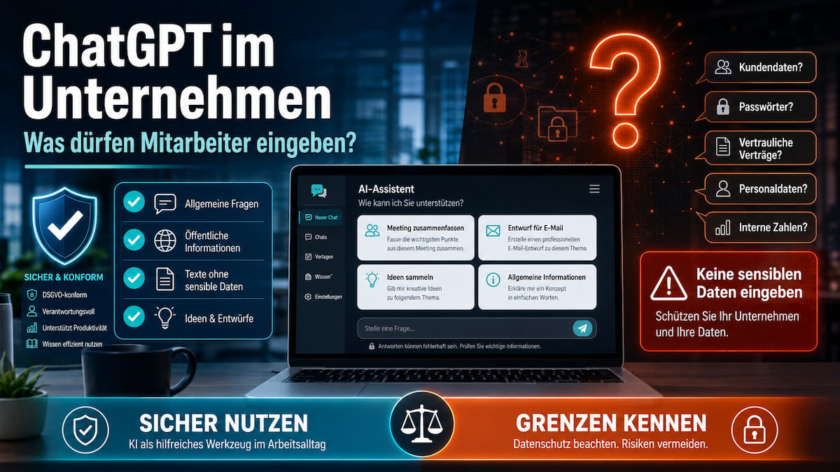 ChatGPT was dürfen Mitarbeiter eingeben